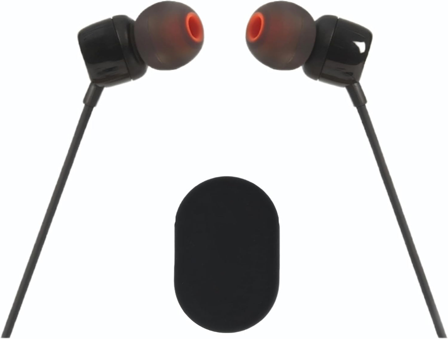 ElloGear Tune 110 Black Wired Earphones + Velvet Pouch