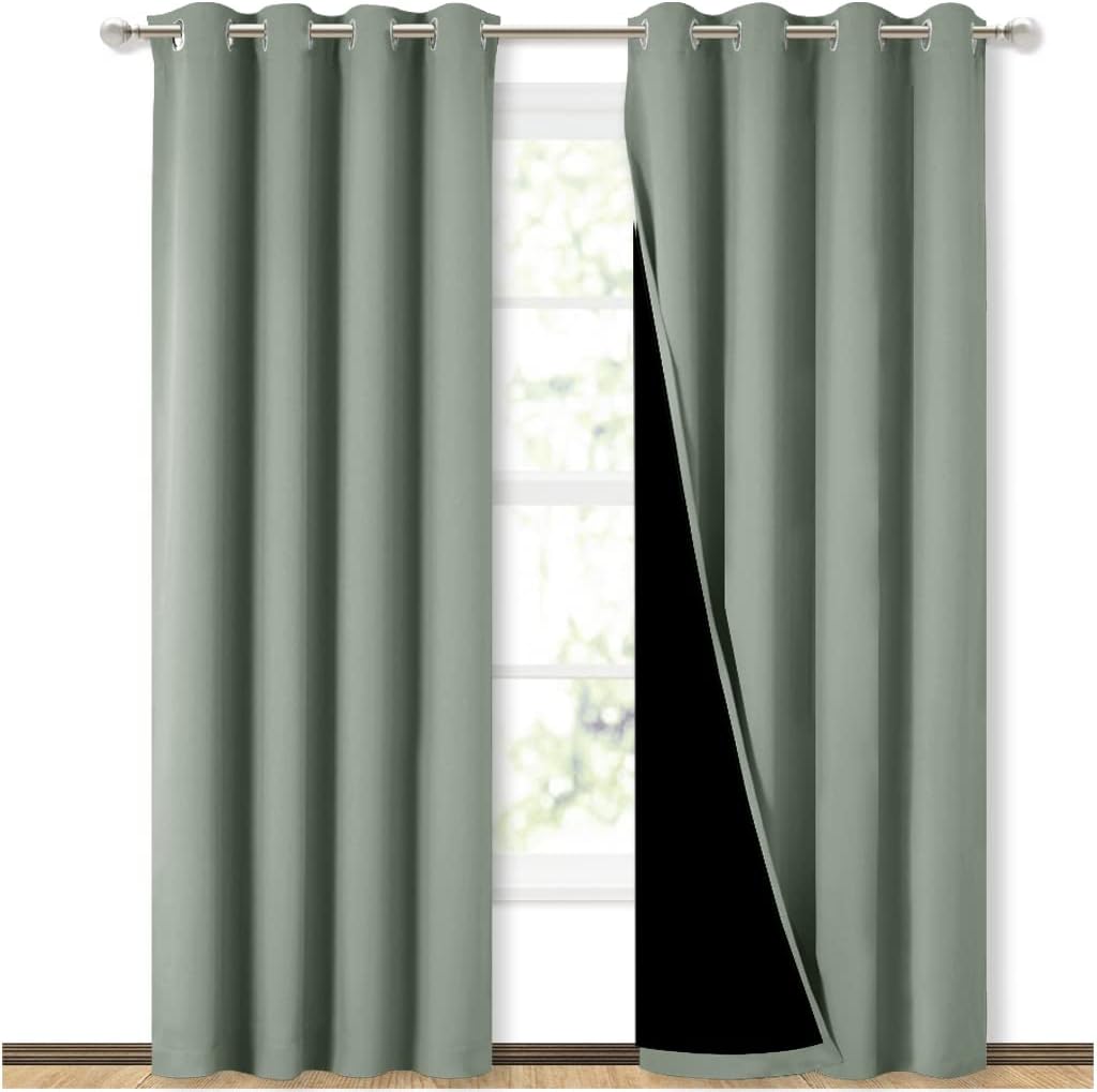 NICETOWN 100% Blackout Window Curtain Panels for Total Darkness