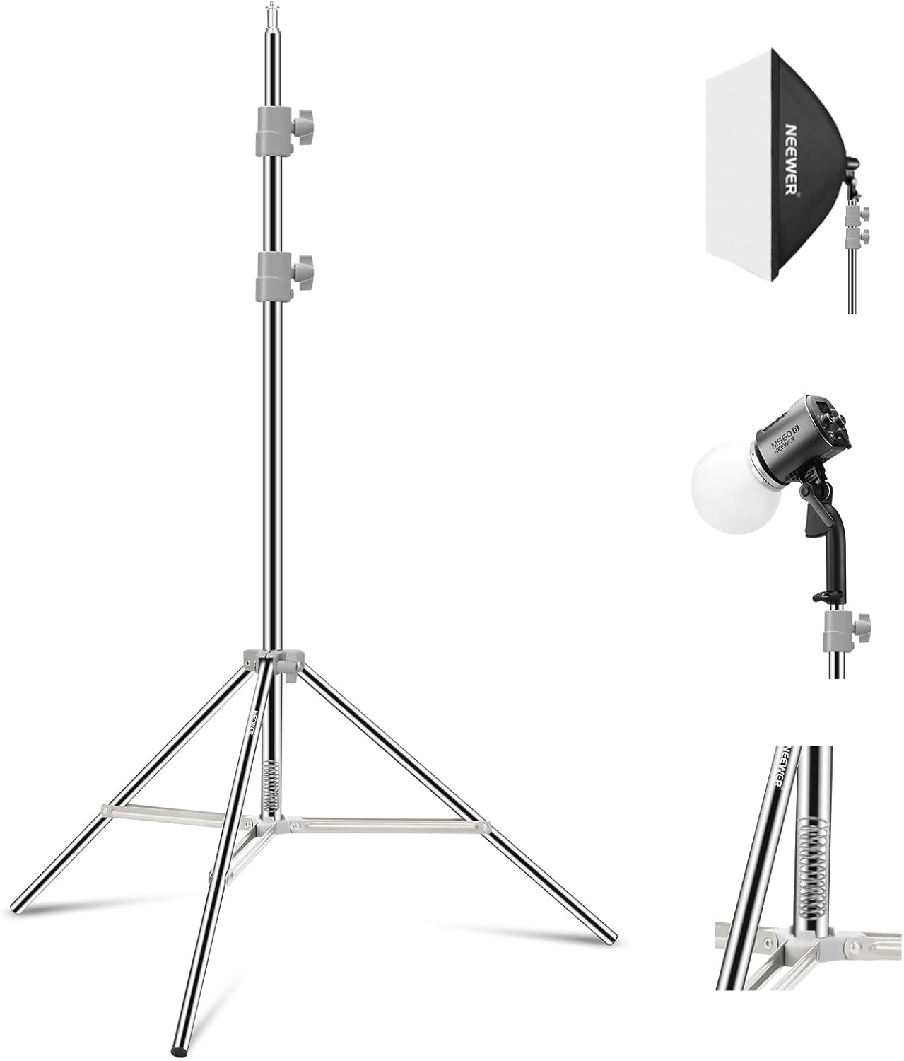 NEEWER Upgraded 75in Light Stand for Photography and Strobe Use