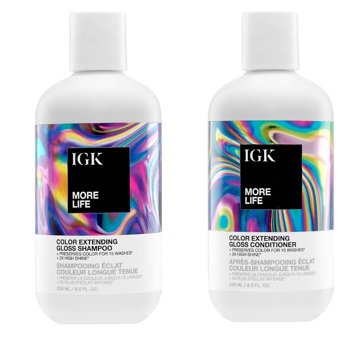 Color-Saving IGK Gloss Set | UV Protection | 8 oz