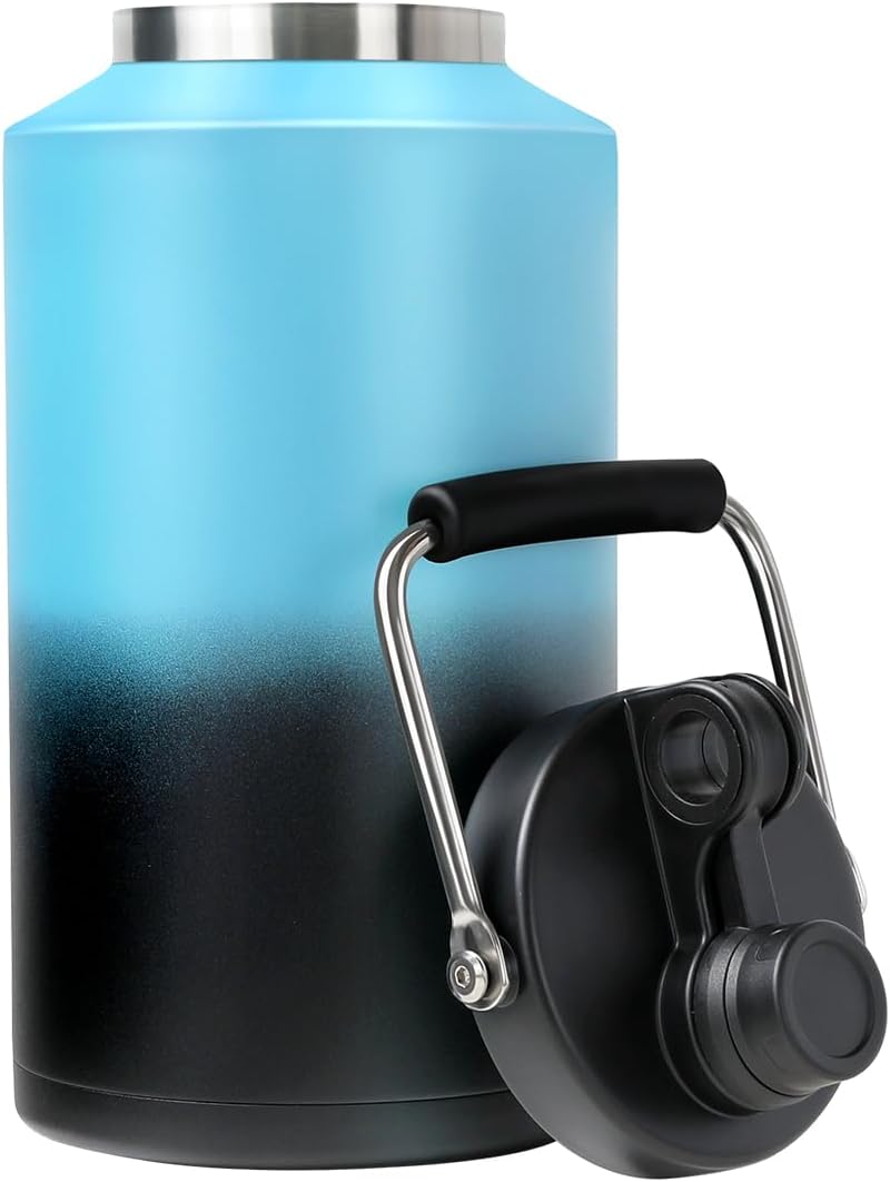 Insulated Water Bottle 1 Gallon Jug with Handle for All Day Hydration