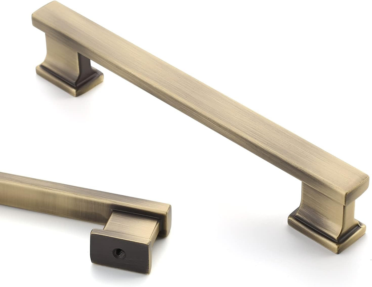 Brushed Antique Brass Kitchen Cabinet Handles for Modern Homes
