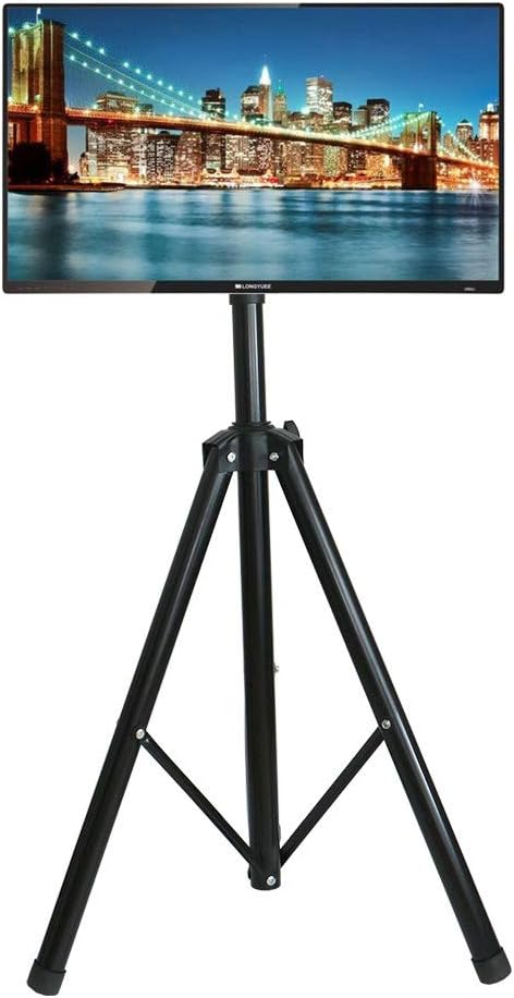 YFLY Black Tripod TV Display Stand for 32in to 55in Screens