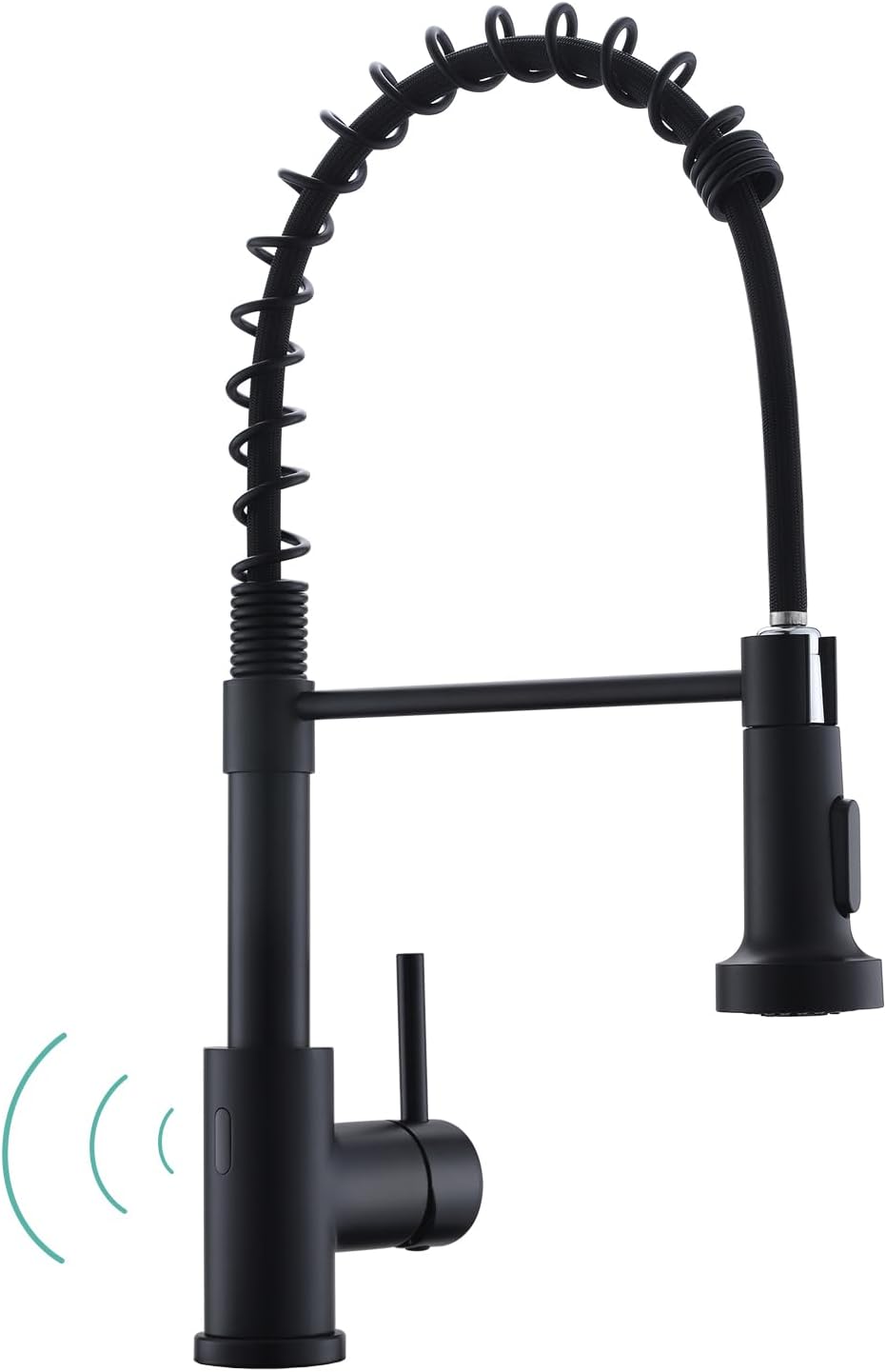 WEWE Matte Black Touchless Kitchen Faucet with Pull Down Sprayer