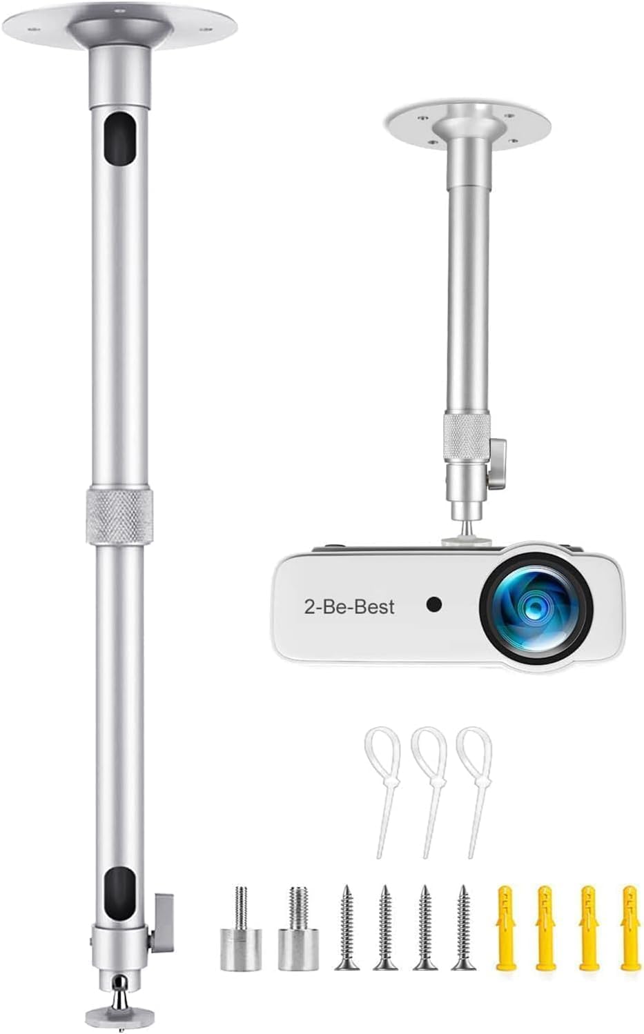 Universal Ceiling Projector Mount | Adjustable Angle & Rotation