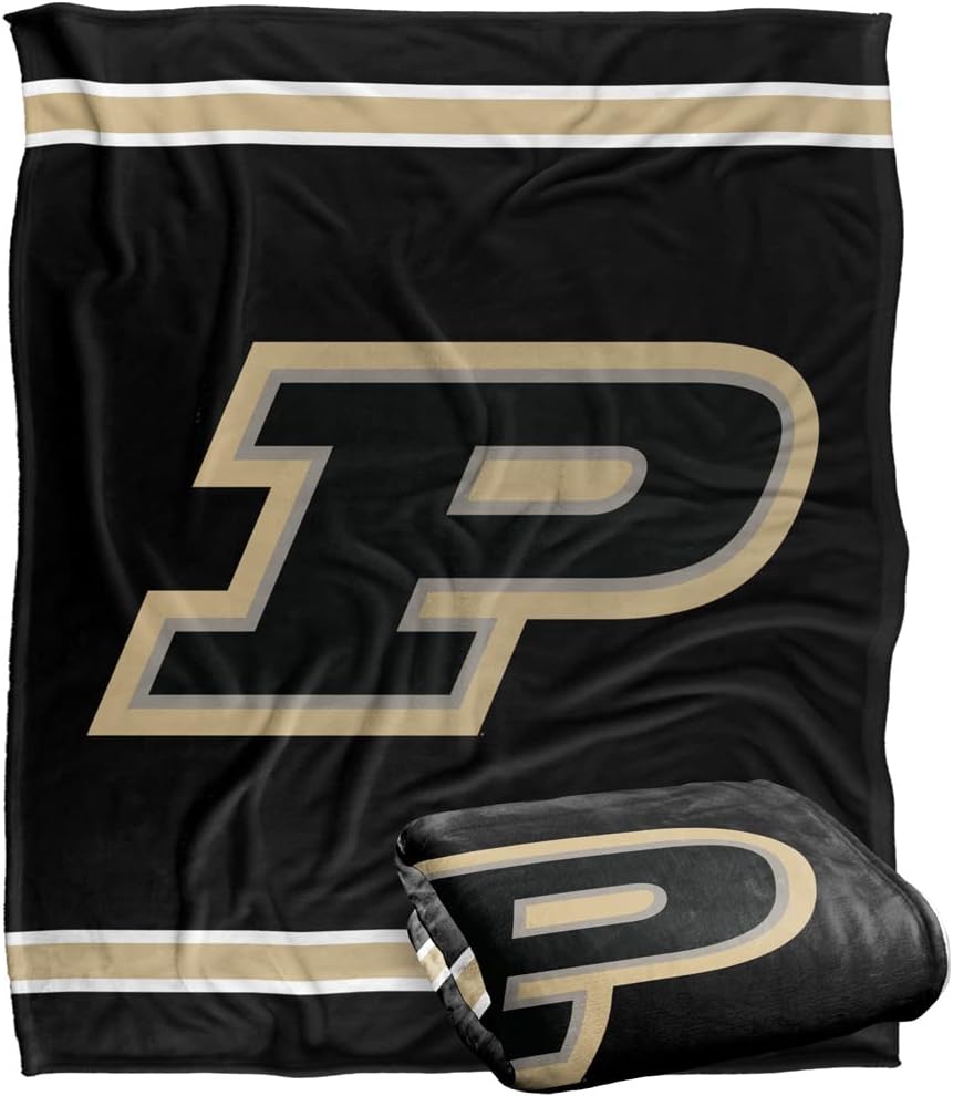 Purdue University Primary Logo Silky Touch Throw Blanket