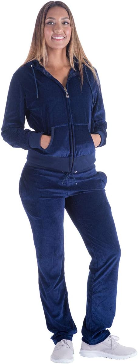 Yasumond Velour Tracksuit for Women - Soft Jogging Sweatsuit Set