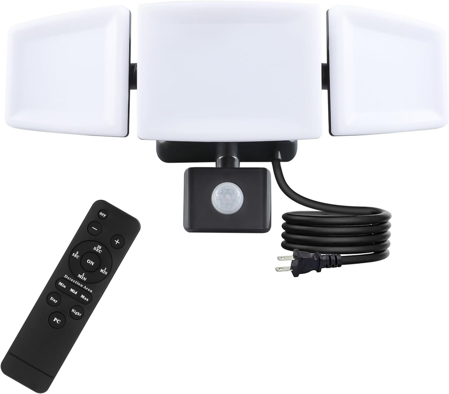 Ganiude 35W Plug in Flood Light with Motion Sensor and Remote