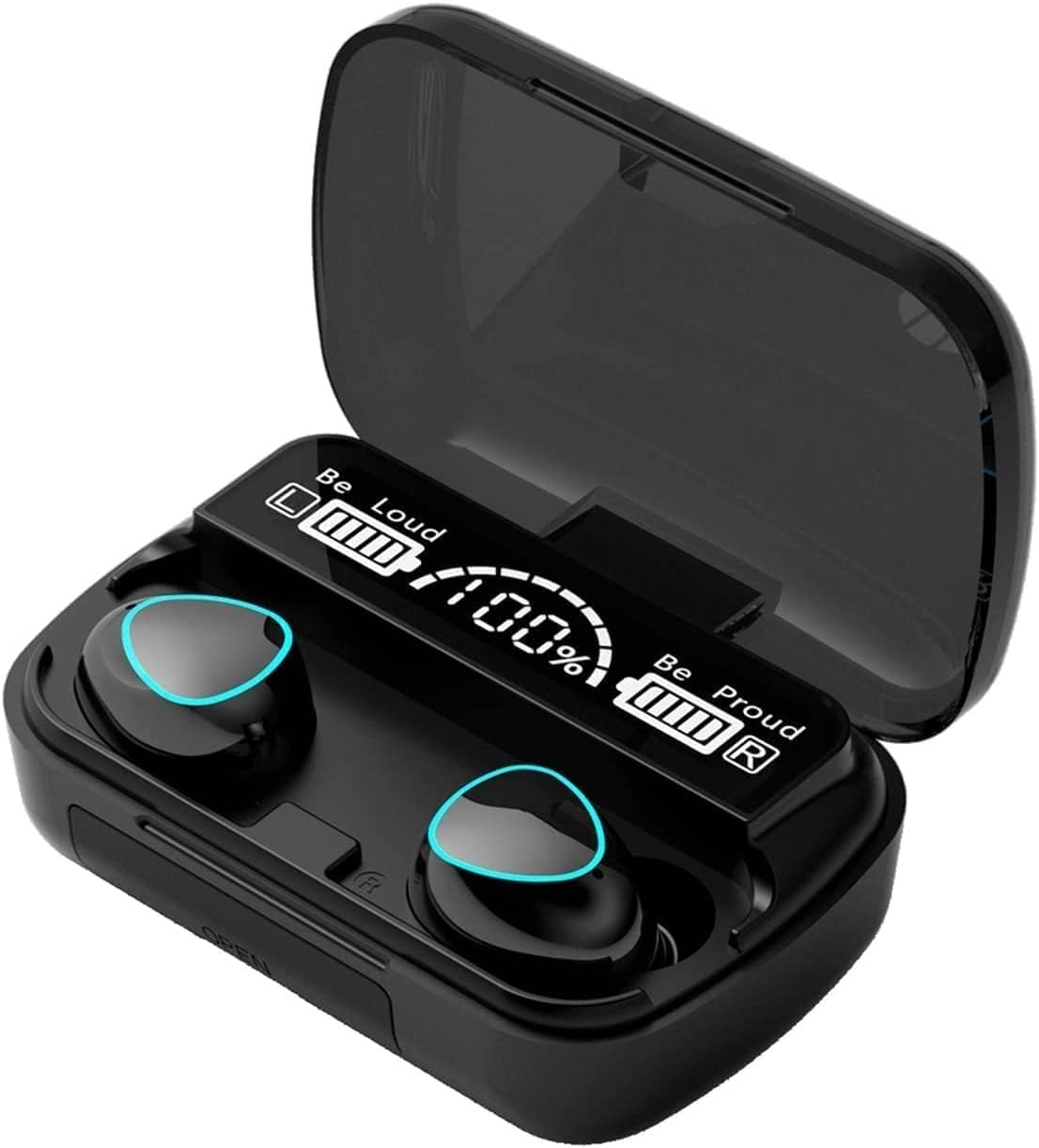 HiFi Stereo Wireless Earbuds, Noise Cancelling Mic, Touch Control, IPX7 Waterproof