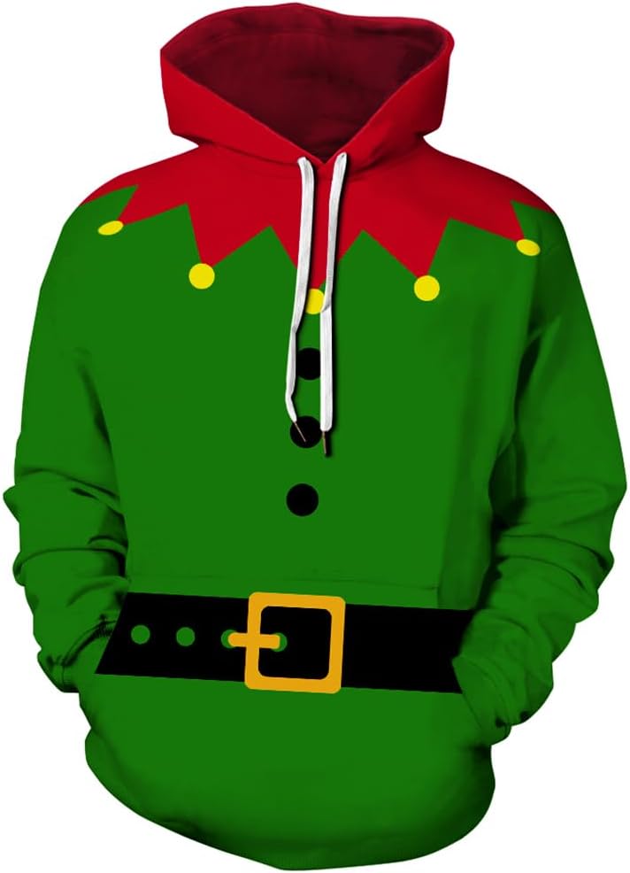 Ainuno Unisex Christmas Hoodie for Men Couples Funny Sweatshirt