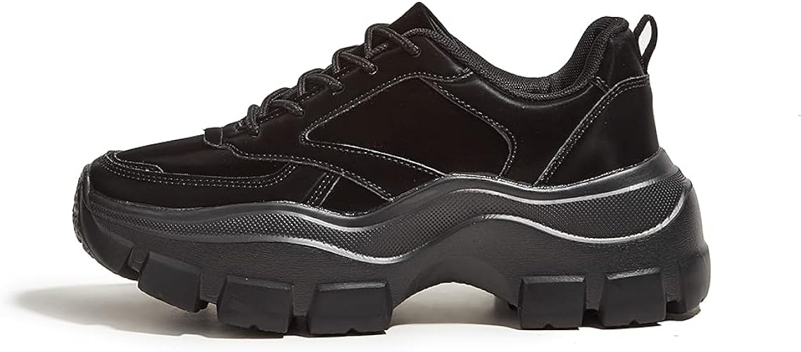 LUCKY STEP Women 90S Chunky Platform Reflective Sneakers Review