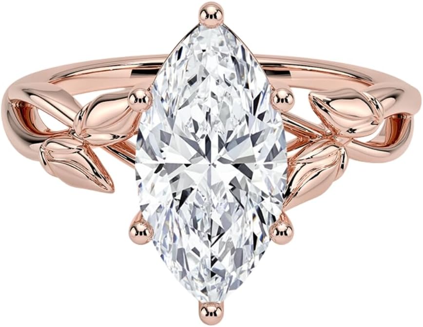 1-3 CT Moissanite Engagement Ring Colorless VVS1 in Gold