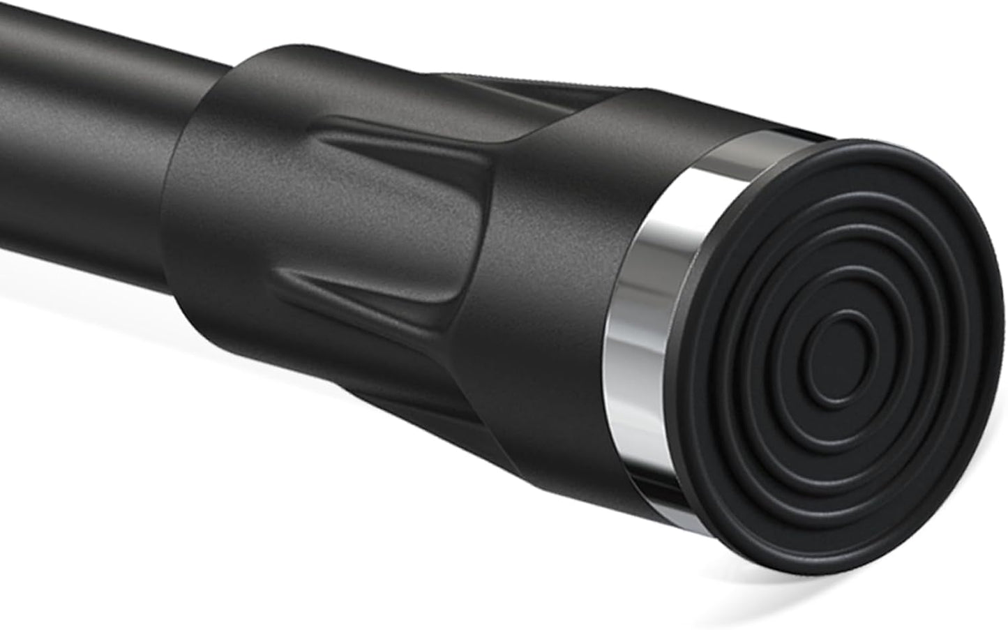 Adjustable Heavy Duty Black Shower Rod - No Drill Installation