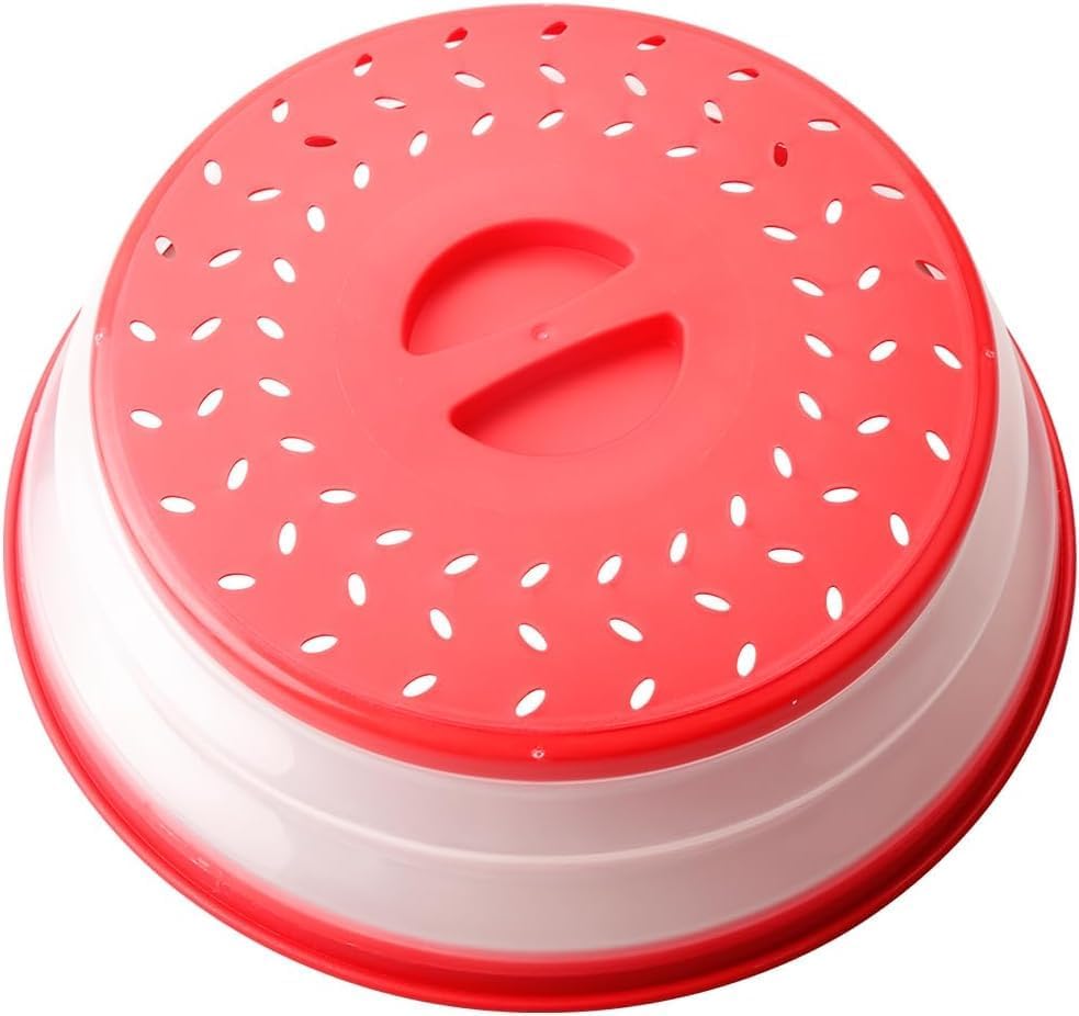 3-in-1 Microwave Splatter Cover & Colander - Keep Your Microwave Clean!