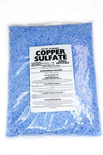 Copper Sulfate Small Crystals for Hydroponics - 10lb Bag