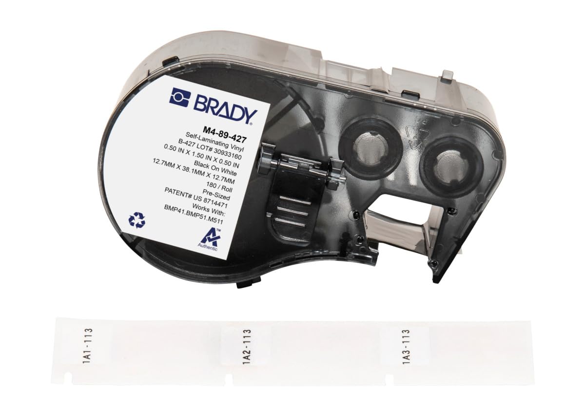 Brady Self-Laminating Vinyl Wrap Around Labels for Printers