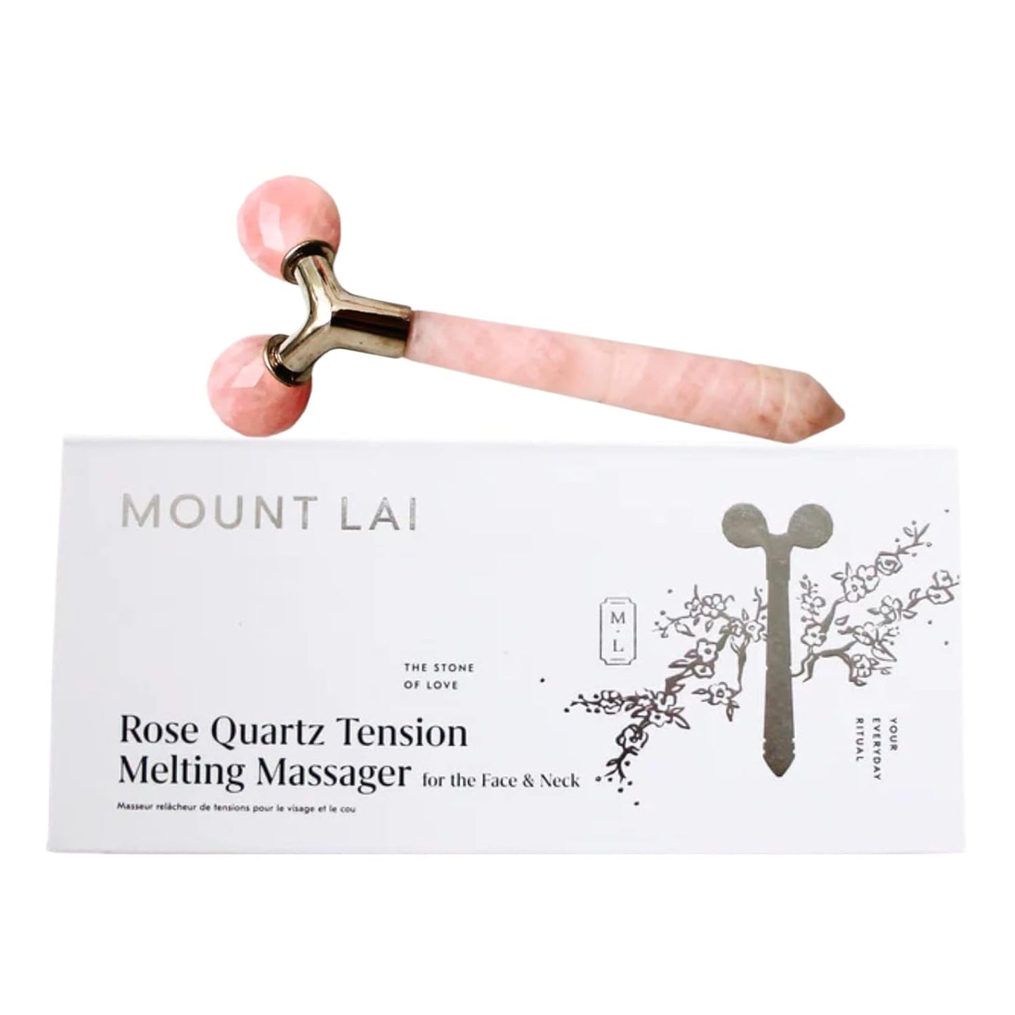 Rose Quartz Tension Melting Facial Massager for Relaxation