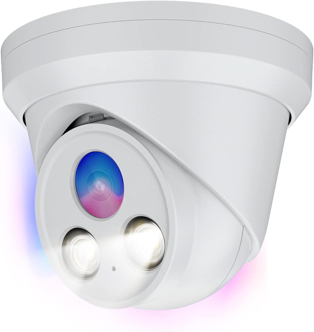4K Full Color PoE IP Camera with Human Detection and Night Vision