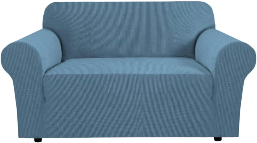 H.VERSAILTEX Stretch Sofa Covers for Loveseat 58-70 in Dusty Blue