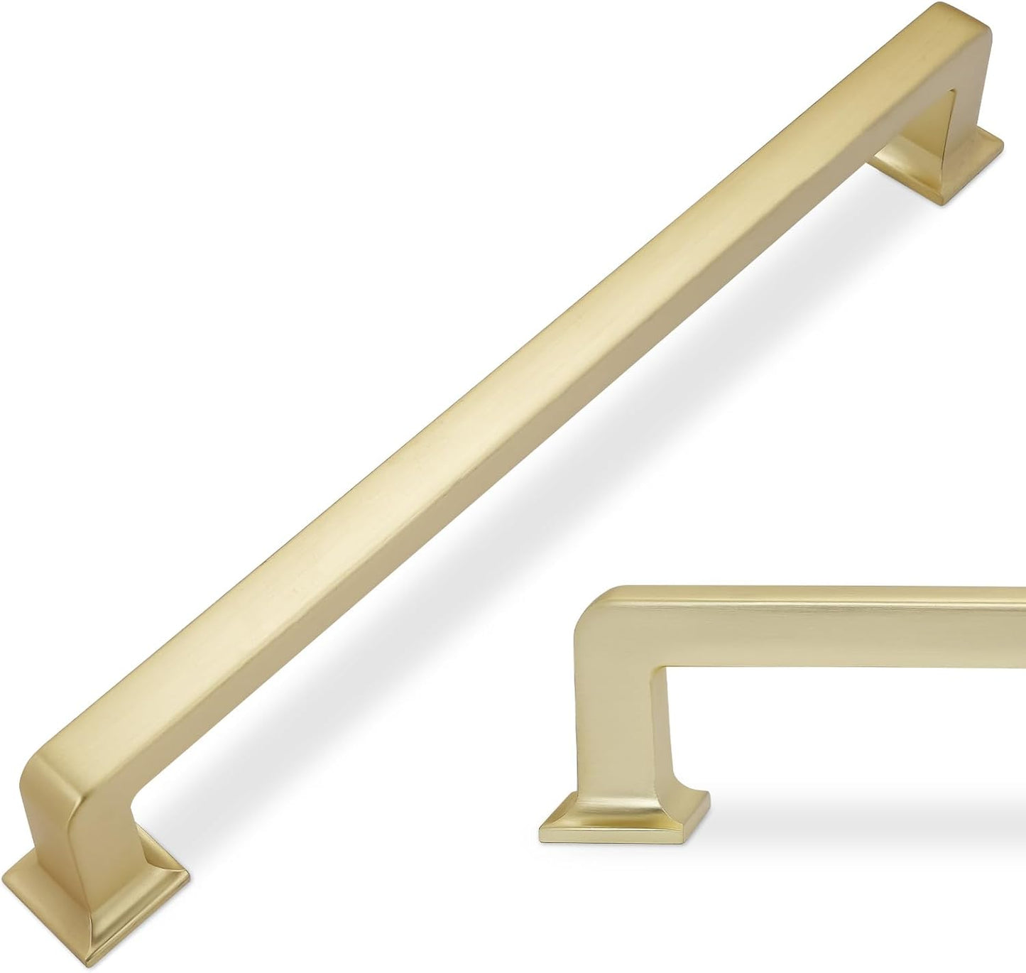 6 Pack Gold Brushed Brass Drawer and Cabinet Pulls for Home