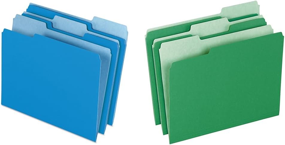 Pendaflex Letter Size File Folders Bundle - Durable and Colorful