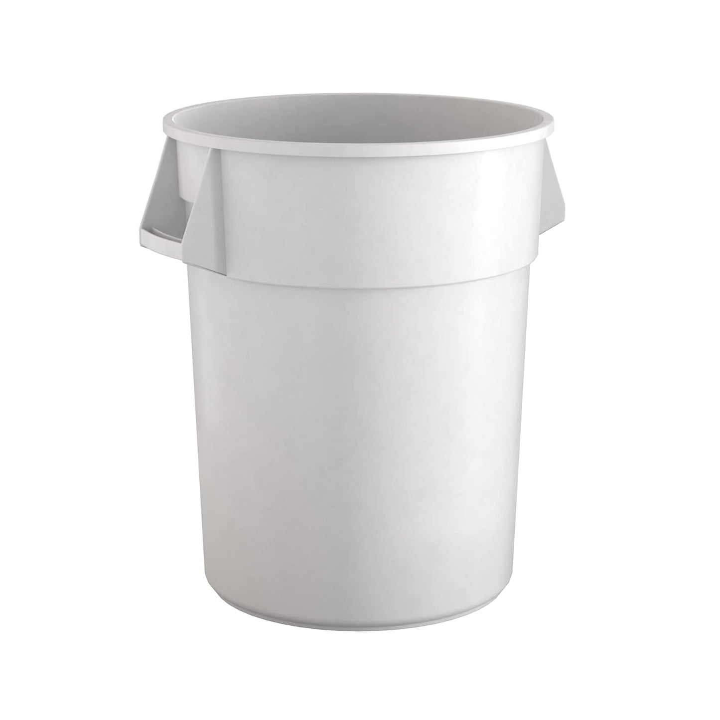 55 Gallon White Round Commercial Trash Can for Heavy-Duty Use