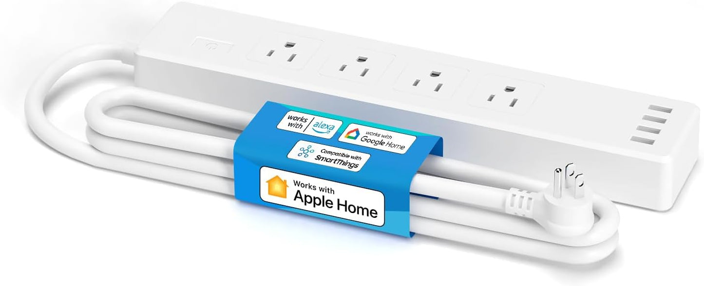 Meross Smart Power Strip with 4 Outlets and USB Ports