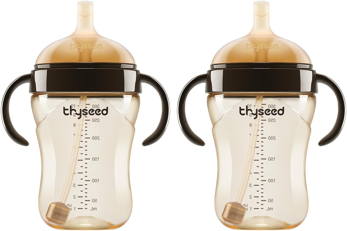 PPSU Weighted Straw Cup with Handles for Easy Toddler Transition