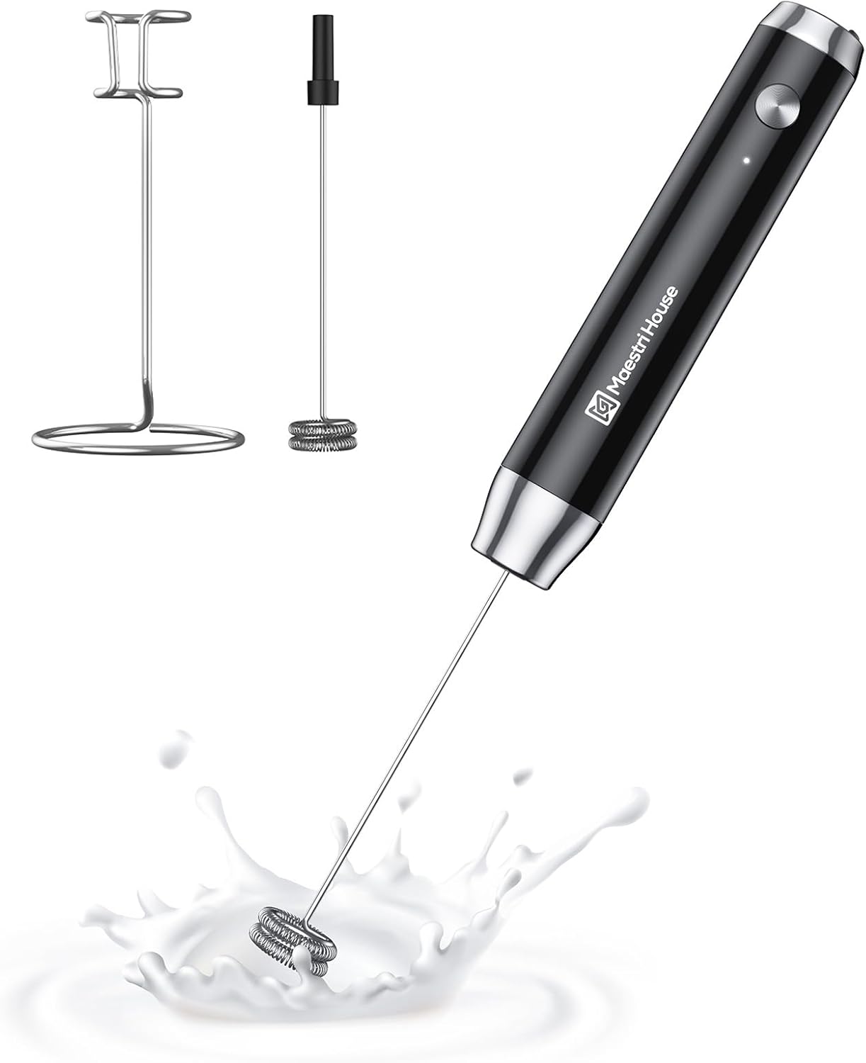 Maestri House Rechargeable Milk Frother: Creamy Froth Instantly