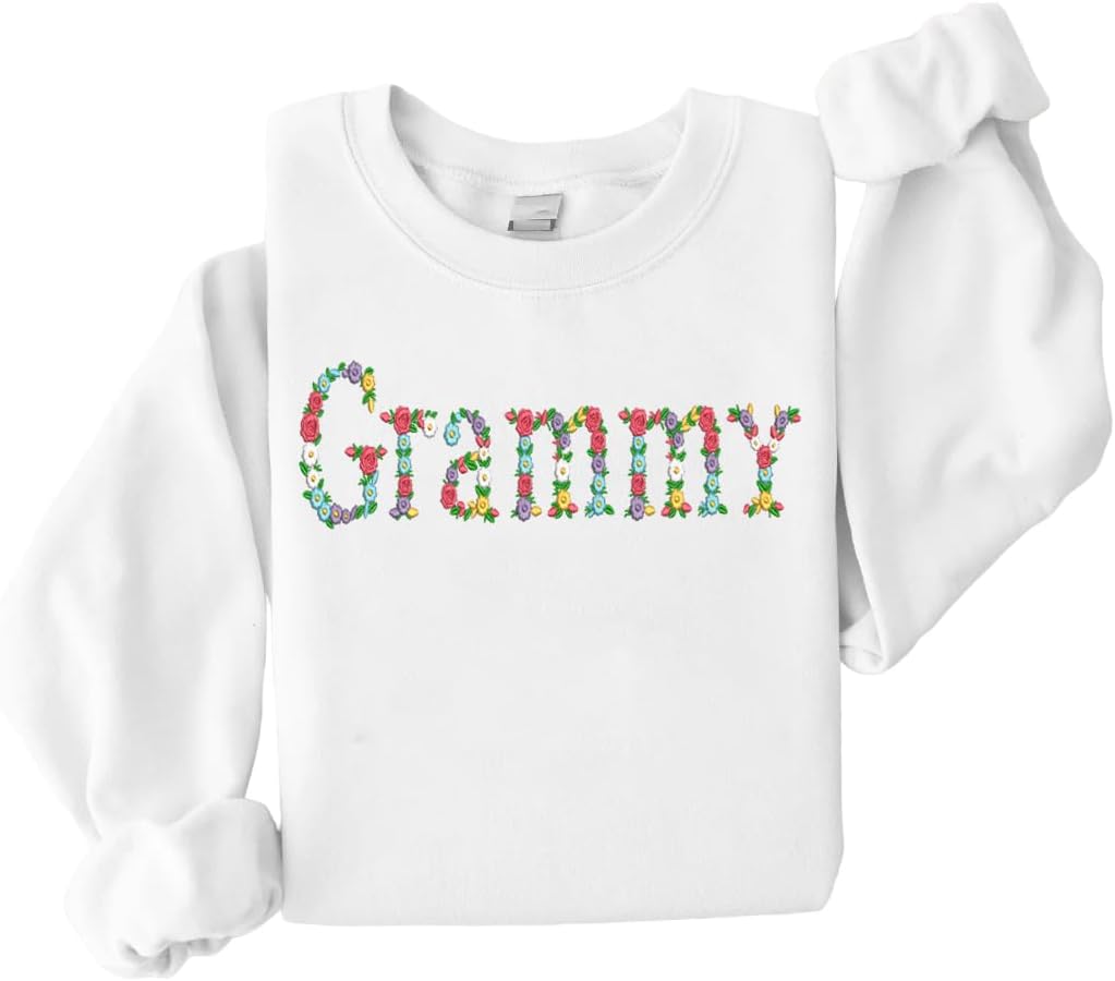 Grandkids Gift Floral Sweatshirt by NATULUNIQ