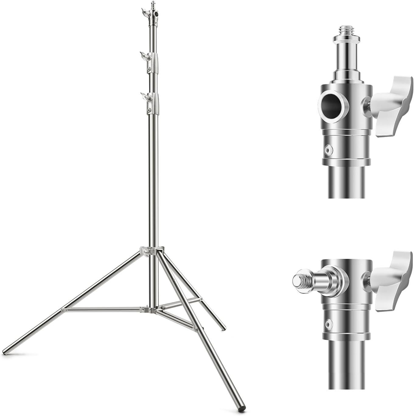 K&F CONCEPT 9.2ft Stainless Steel Light Stand for Photographers