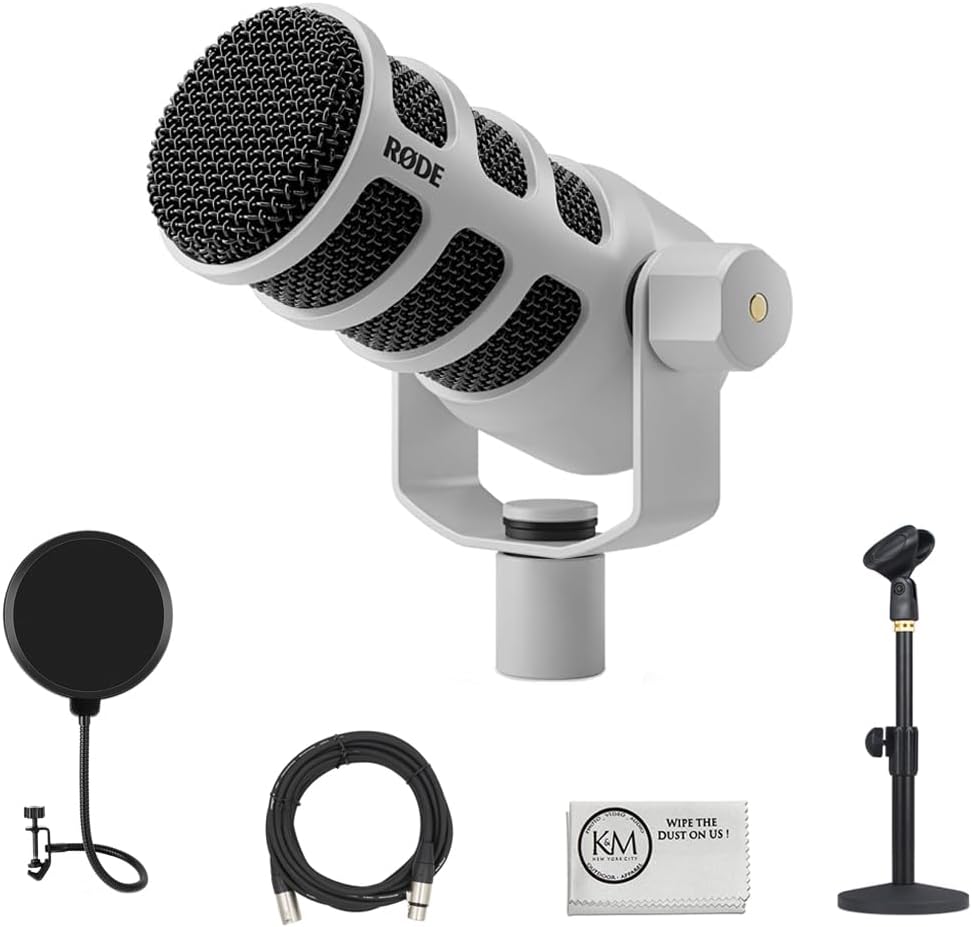 Rode PodMic USB and XLR Dynamic Podcasting Microphone Bundle
