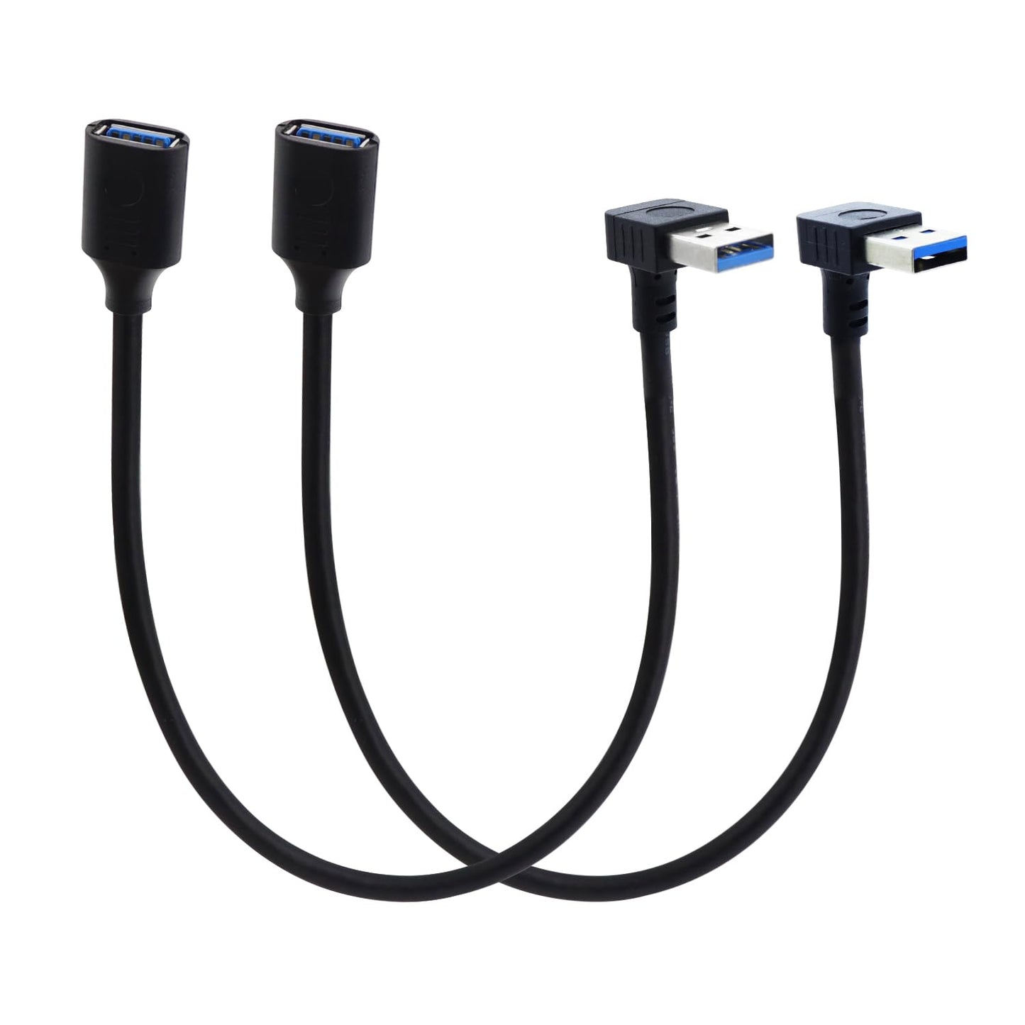 USB 3.0 90 Angled Extension Cable for VR & Devices - 2 Pack