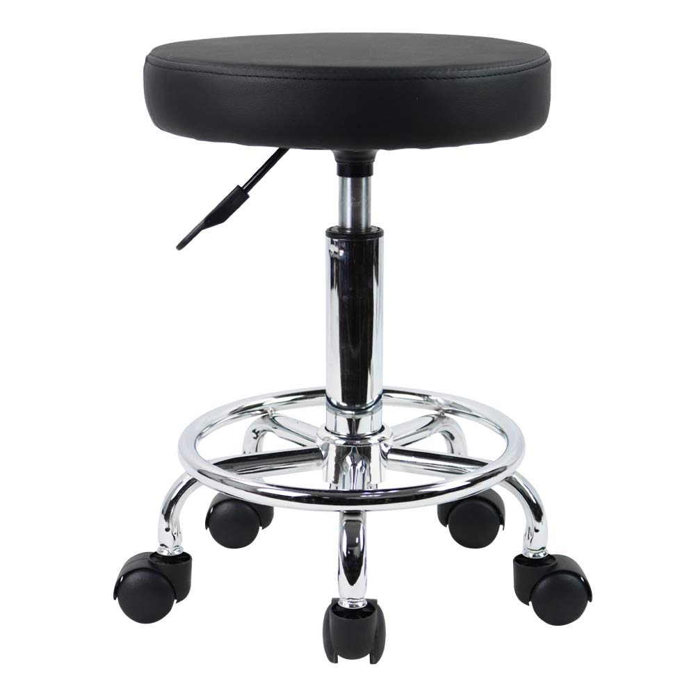 Adjustable Swivel Stool w/ Foot Rest - KKTONER