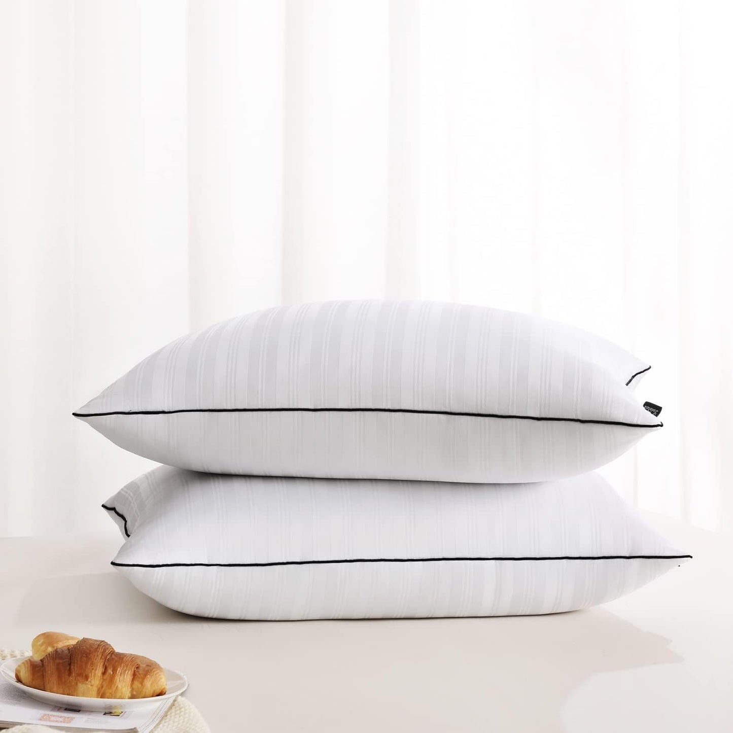 Downluxe King Size Bed Pillows Set of 2 for Ultimate Comfort