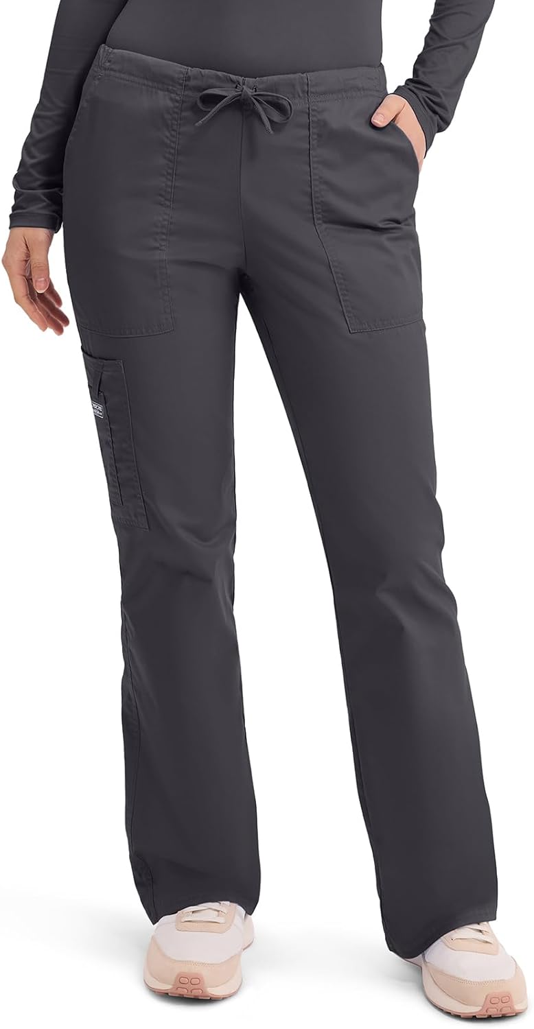 Cherokee Scrub Pants for Women with Flare Leg and Pockets
