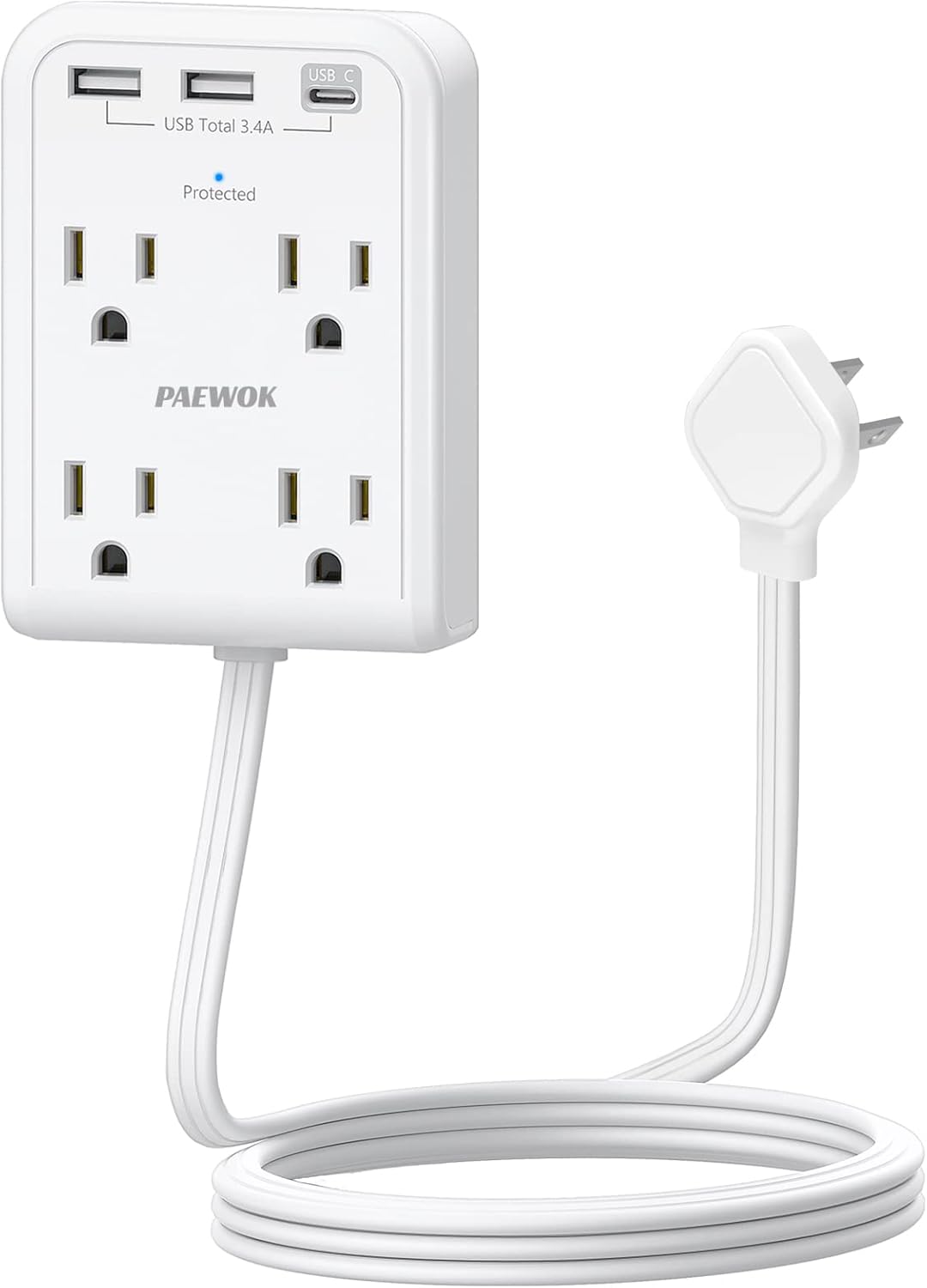 Compact Surge Protector with USB Charging - PAEWOK