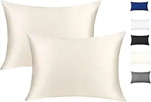 100% Mulberry Silk Pillowcase for Hair and Skin, 2 Pack