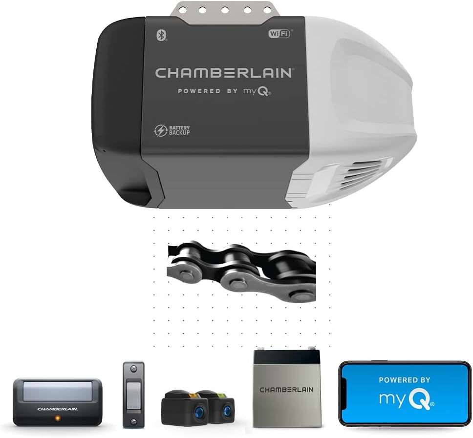 Chamberlain C2212T Smart Wi-Fi Garage Door Opener with 1/2-HP