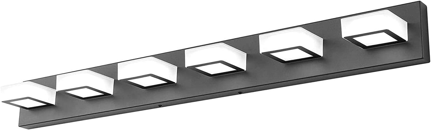 Dimmable Matte Black Vanity Light for Modern Bathrooms