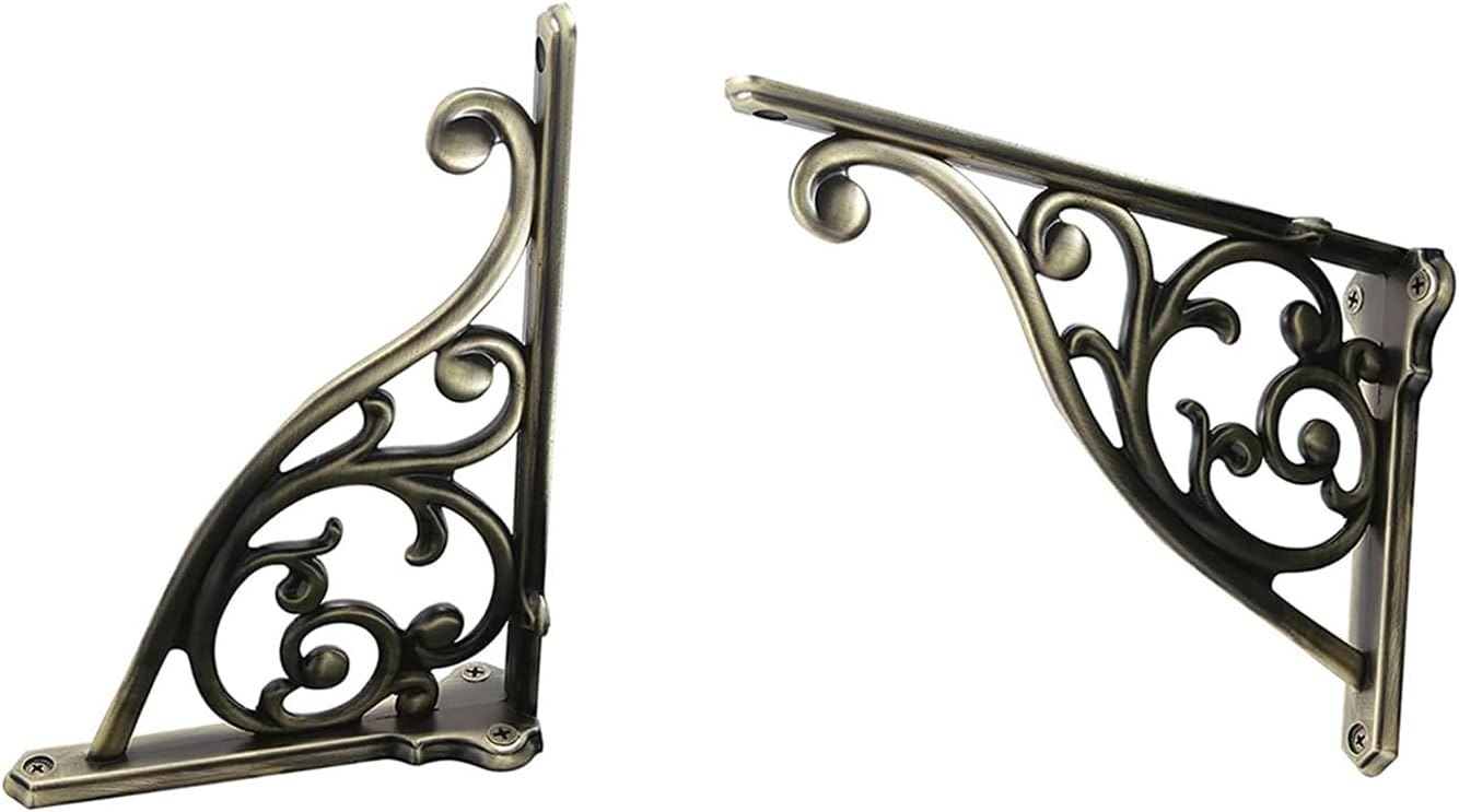Heavy Duty Solid Stand 10 Inch Brushed Antique Brass Brackets