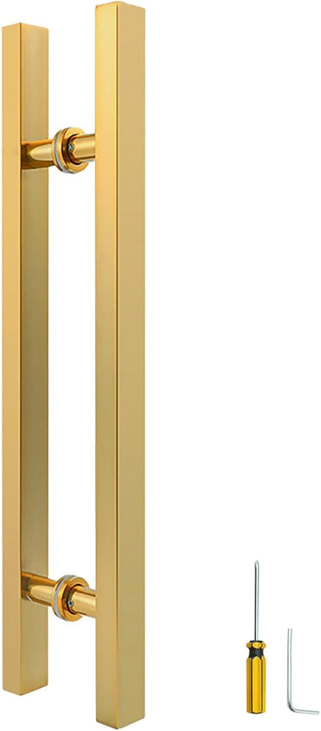 Titanium Gold Square Barn Door Handles for Modern Spaces