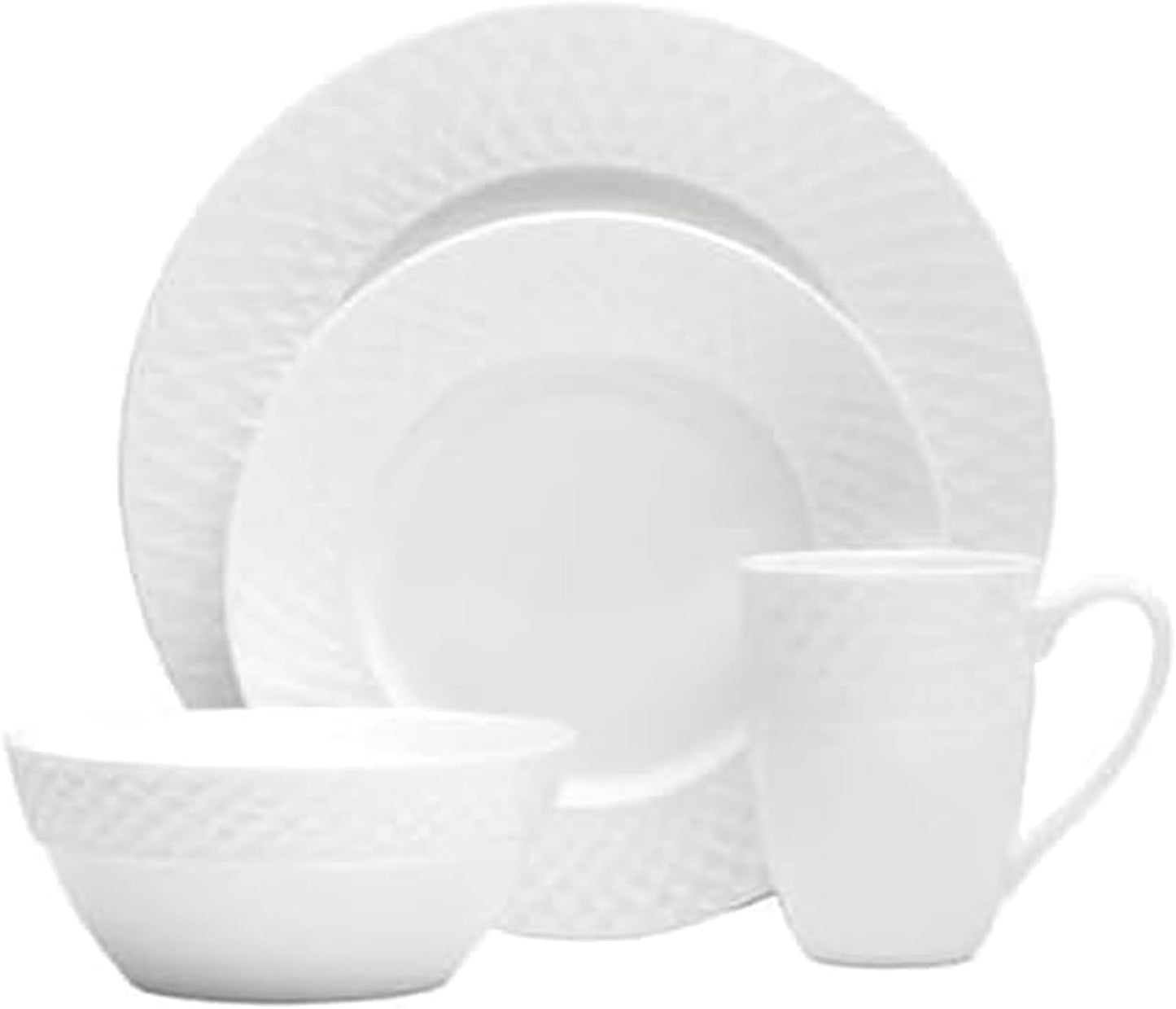 Mikasa Trellis Bone China 16-Piece Dinnerware Set for 4