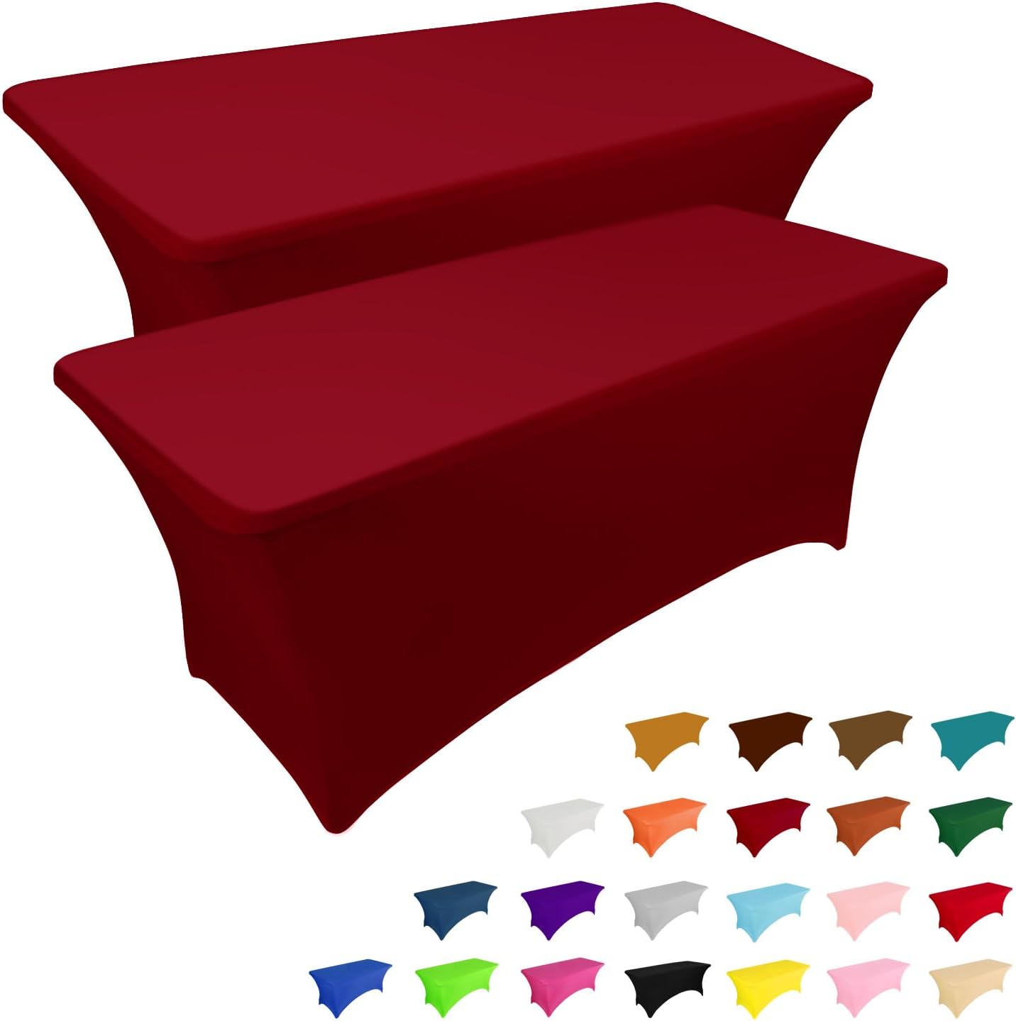 Premium 6FT Burgundy Table Cloth for Events and Parties