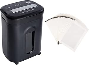15-Sheet Cross-Cut Shredder with Lubricant Sheets for Efficiency