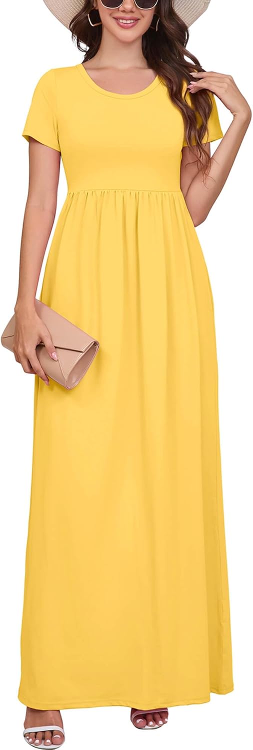 DEARCASE Maxi Dress for Women with Pockets - Casual Elegance