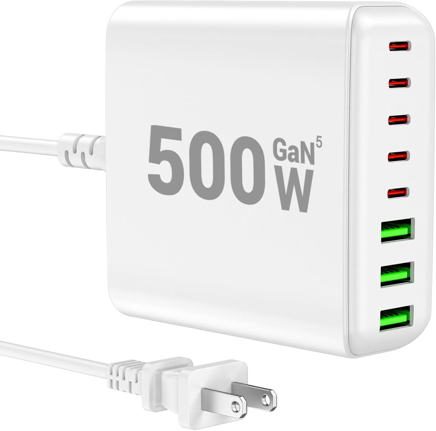 500W USB C Charger Block for Fast Charging All Devices