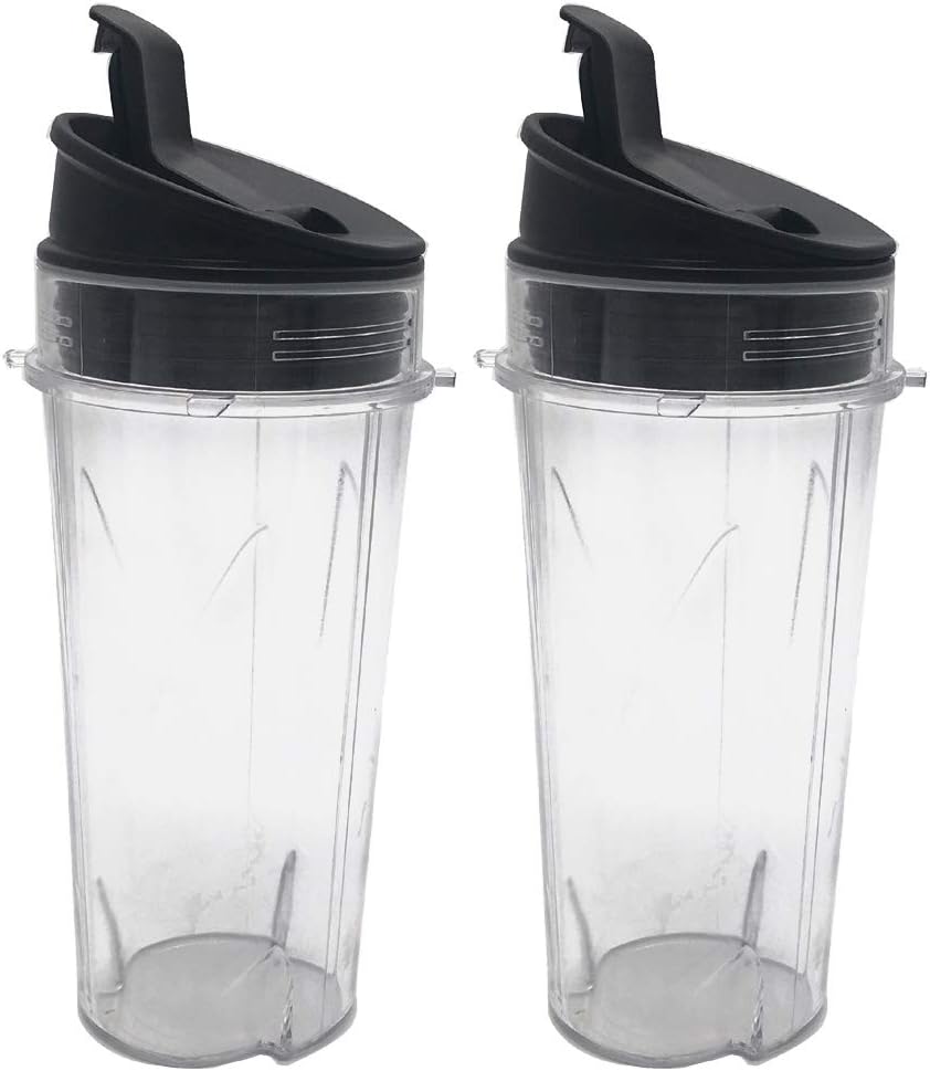 16 oz. Nutri Ninja Cup Set | Leakproof Sip & Seal Lid | Compatible with Multiple Blender Models