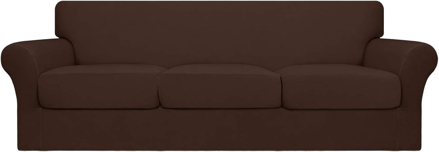 Oversized Stretch Soft Couch Cover for Dogs - Easy-Going 4 Pieces