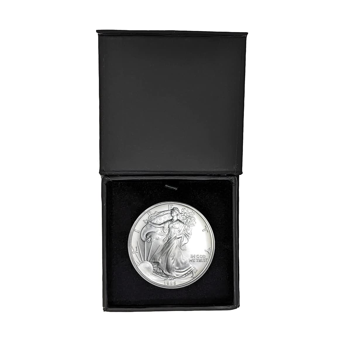 1995 U.S. Silver Eagle Coin in Black Gift Box - Uncirculated Dollar